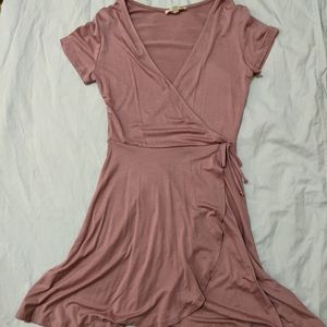 Pink wrap dress